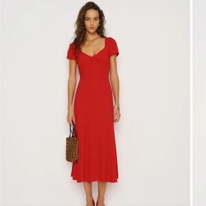 Reformation Afton Dress Red - Size 6